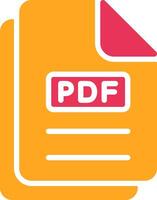 PDF Glyph Two Color Icon vector