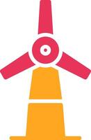 Windmill Glyph Two Color Icon vector