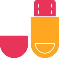 Usb Drive Glyph Two Color Icon vector