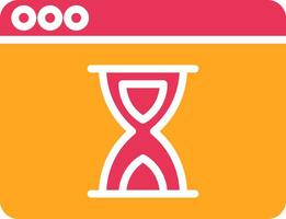 Waiting Glyph Two Color Icon vector