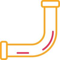 Pipe Glyph Two Color Icon vector
