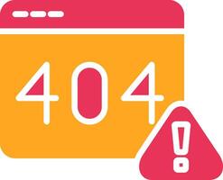 Error404 Glyph Two Color Icon vector