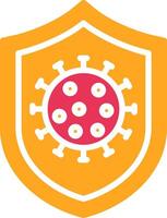 Shield Glyph Two Color Icon vector