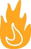 Fire Glyph Two Color Icon vector