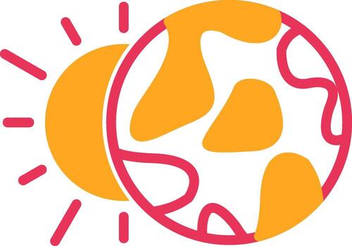 Eclipse Glyph Two Color Icon vector