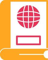 Global Glyph Two Color Icon vector