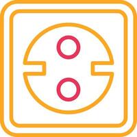 Socket Glyph Two Color Icon vector
