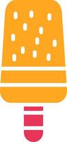 Popsicle Glyph Two Color Icon vector