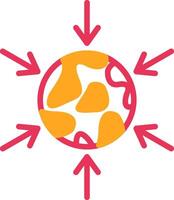Gravity Glyph Two Color Icon vector