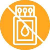 No Fire Glyph Two Color Icon vector