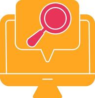 Research Glyph Two Color Icon vector