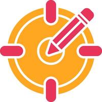 Target Audience Glyph Two Color Icon vector