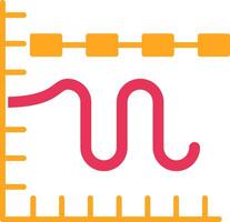 Multiple Trend Chart Glyph Two Color Icon vector
