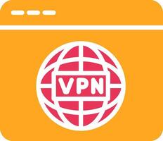 VPN Glyph Two Color Icon vector