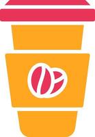 Coffee Glyph Two Color Icon vector