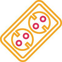 Socket Glyph Two Color Icon vector