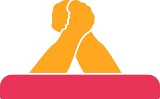 Arm Wrestling Glyph Two Color Icon vector