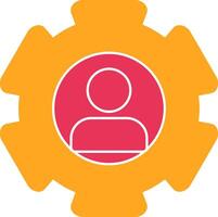 Cogwheel Glyph Two Color Icon vector