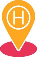 Location Glyph Two Color Icon vector