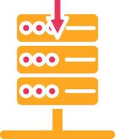 Server Down Glyph Two Color Icon vector