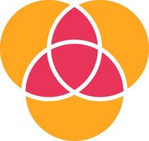 Venn Diagram Glyph Two Color Icon vector