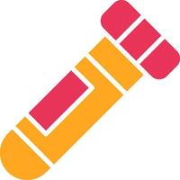 Test Tube Glyph Two Color Icon vector