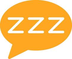 Sleep Glyph Two Color Icon vector