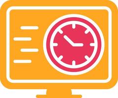 Fast Time Glyph Two Color Icon vector