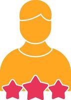 Role Model Glyph Two Color Icon vector