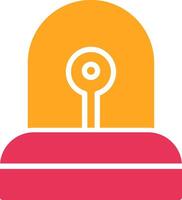 Siren Glyph Two Color Icon vector