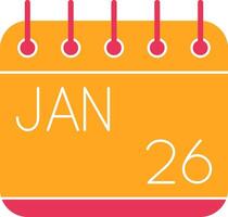 January Glyph Two Color Icon vector