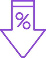 Discount Line Multi Colors Icon vector