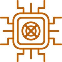 Gpu Mining Line Multi Colors Icon vector