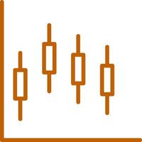 Plot Line Multi Colors Icon vector