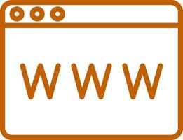 Www Line Multi Colors Icon vector