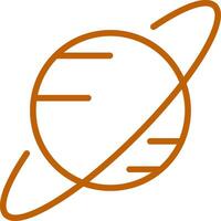 Saturn Line Multi Colors Icon vector