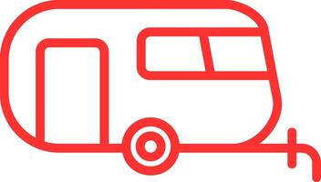Carvan Line Multi Colors Icon vector