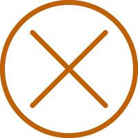 Cancel Line Multi Colors Icon vector