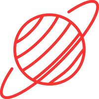 Uranus Line Multi Colors Icon vector