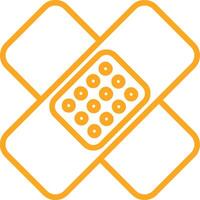 Band Aid Line Multi Colors Icon vector