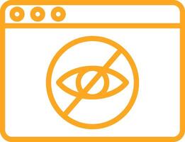 Eye Line Multi Colors Icon vector