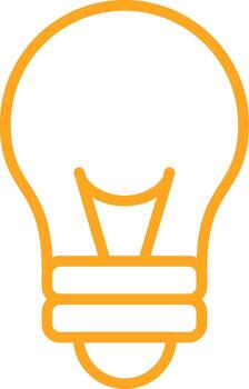 Light Bulb Line Multi Colors Icon vector