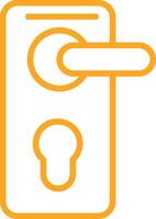 Lock Line Multi Colors Icon vector