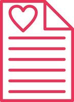 Wishlist Line Multi Colors Icon vector
