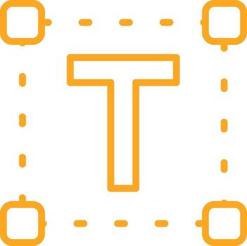 Text Line Multi Colors Icon vector