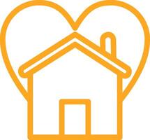 Stay Home Line Multi Colors Icon vector