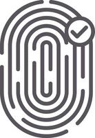 Biometric Identification Line Multi Colors Icon vector