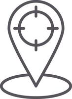Location Marker Line Multi Colors Icon vector