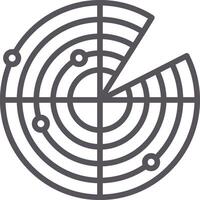 Radar Line Multi Colors Icon vector
