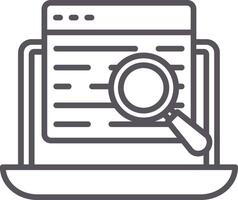 Search Data Line Multi Colors Icon vector